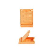 Hinged Biopsy Cassette, peach